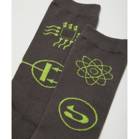 BAL / JACQUARD SOCKS / CHARCOAL GRAY
