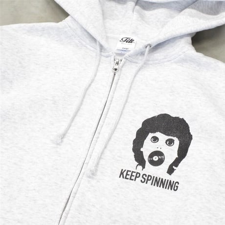 TILT / SPINNING ZIP HOOD SWEAT / ASH GRAY