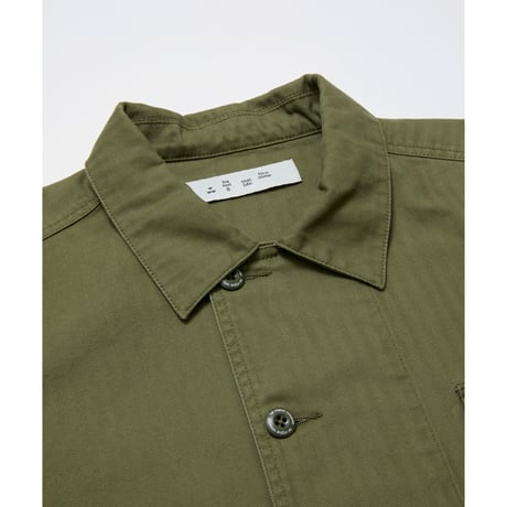 BAL / CREW HERRINGBONE OVER SHIRT / BLACK