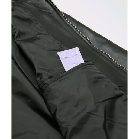 BAL / TECH LEATHER ZIP JACKET  / BLACK