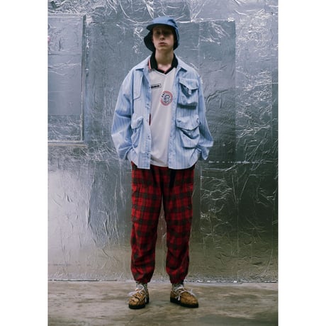 BAL / MULTI POCKET SHIRT / WHITE STRIPE