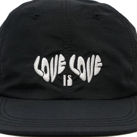 GARBAGE / SOFT BRIM 6 PANEL CAP (LOVE) / BLACK (WHITE EMB)