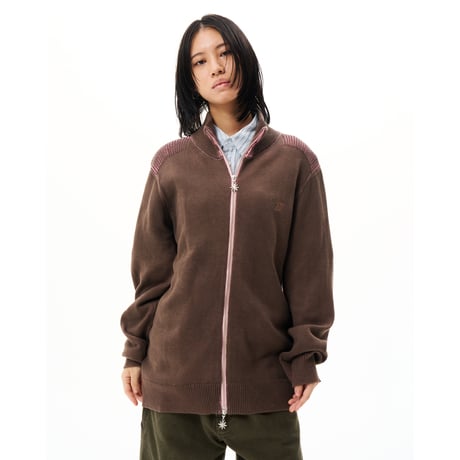 BoTT / ZIP-UP DRIVER'S KNIT / BROWN