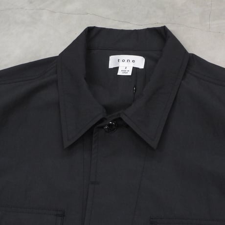 tone / COTTON NYLON GARDEN JACKET / BLACK