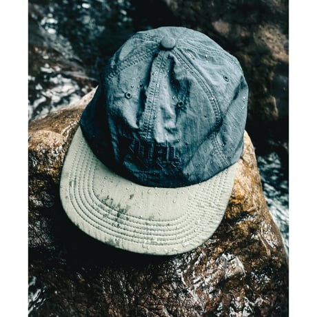 GARBAGE / SOFT BRIM 6 PANEL CAP (VITAL) / NAVY CROWN / ARMY GREEN BRIM (NAVY EMB)