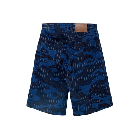 SPECIAL GUEST K.K. / SHIRT PATTERN CAMO BAGGY SHORT / NAVY
