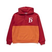 BoTT / 2 TONE PULLOVER HOODIE / RED