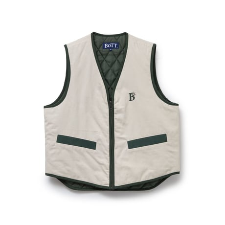 BoTT / WASHED DUCK VEST / NATURAL