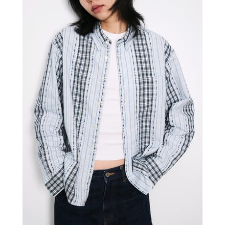 SPECIAL GUEST K.K. / PATTERN MIX SHIRT / BLUE
