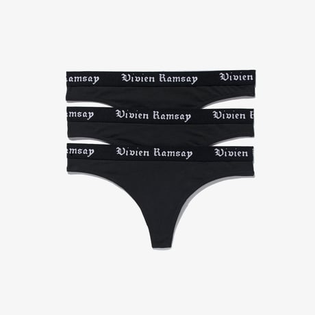 VIVIEN RAMSAY / THONG (3 PACK) / BLACK