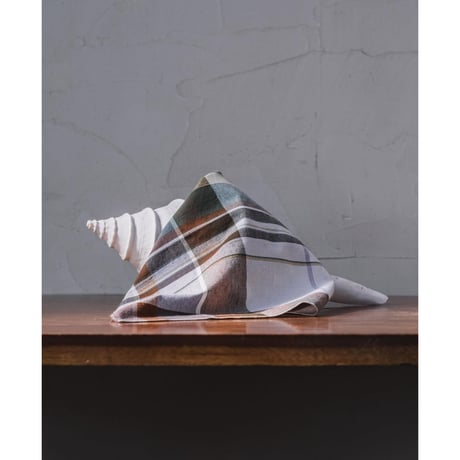 PHIGVEL MAKERS & Co. / MADRAS CHECK HANDKERCHIEF / BROWN