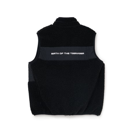 BoTT / FLEECE ZIP UP VEST / BLACK