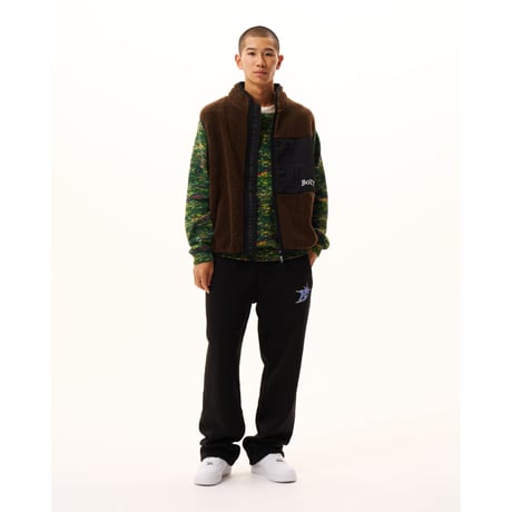 BoTT / FLEECE ZIP UP VEST / BROWN