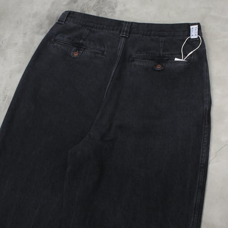 NOROLL / THICK WALK PANTS / BLACK DENIM
