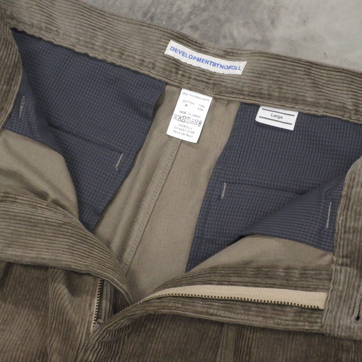 NOROLL / THICK WALK CORDS PANTS / SMOKE BROWN |