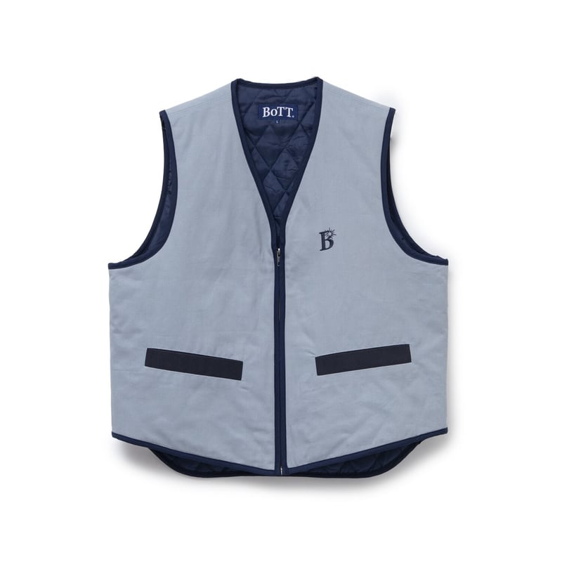 BoTT / Washed Duck Vest / Light Blue L - ベスト