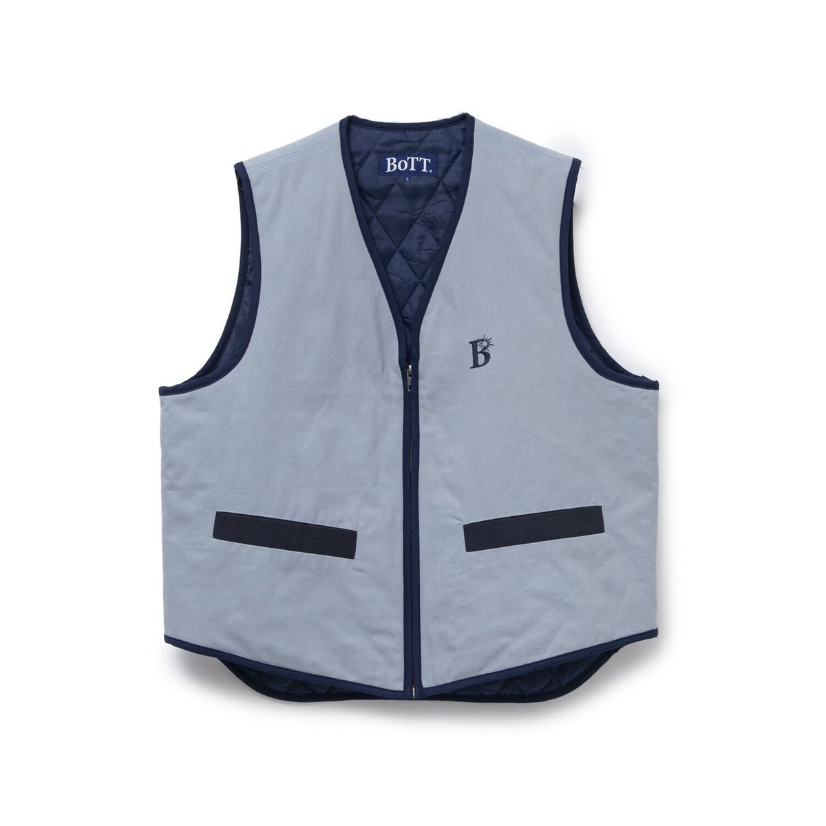 BoTT / WASHED DUCK VEST / LIGHT BLUE | Sophomore