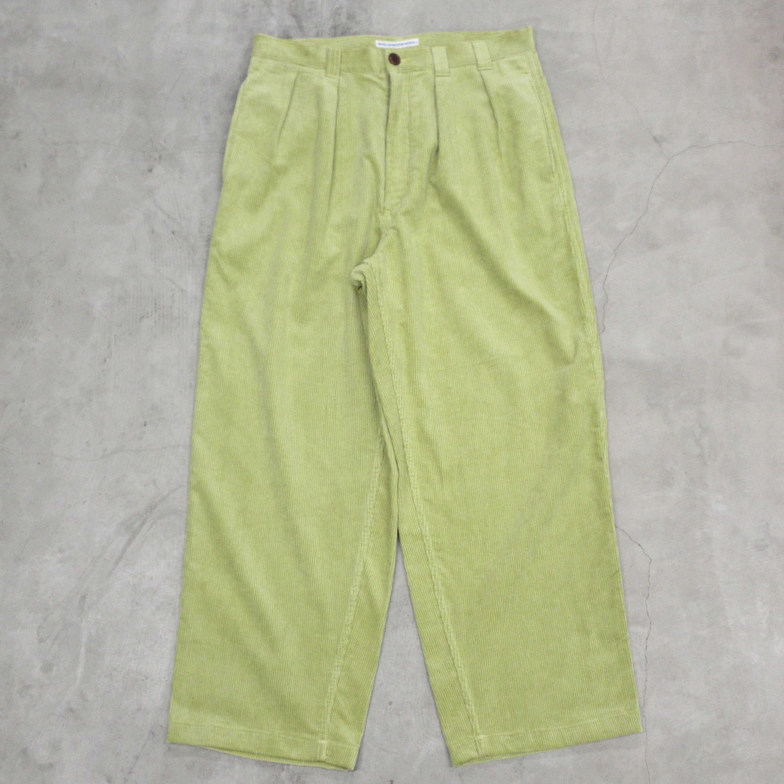 NOROLL / THICK WALK CORDS PANTS / LIME GREEN |