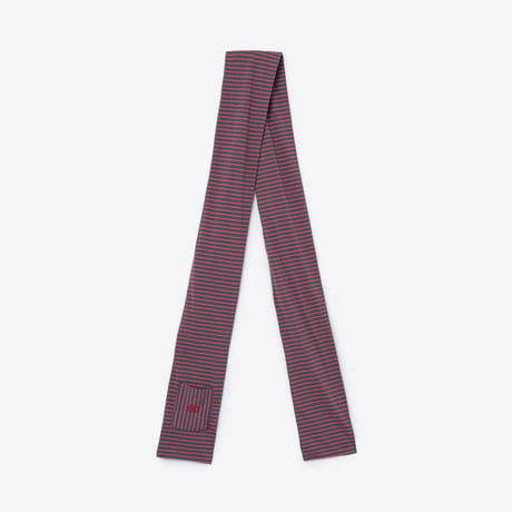 SOL soonerorlater / BORDER SCARF / GRAY & RED