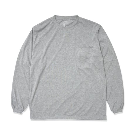 GARBAGE / POCKET LS TEE (L&P) / ASH GREY (BLACK PRINT)