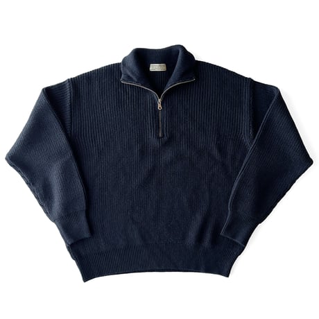 COMFORTABLE REASON / HALF ZIP KNIT / NAVY