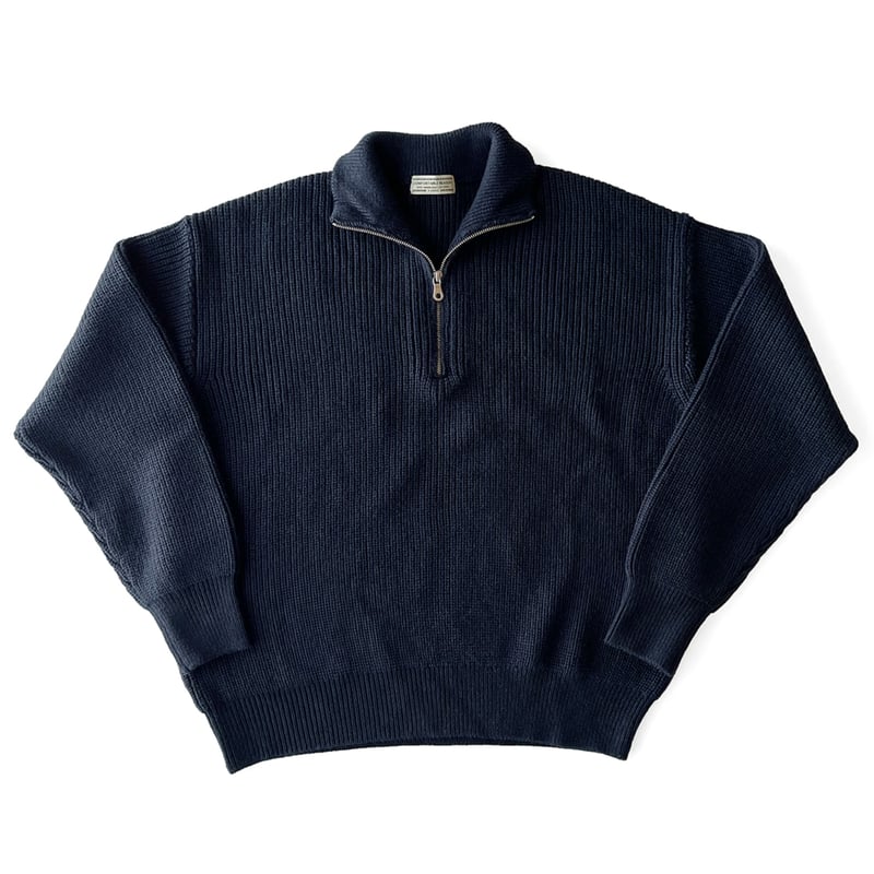 COMFORTABLE REASON / HALF ZIP KNIT / NAVY | Sop