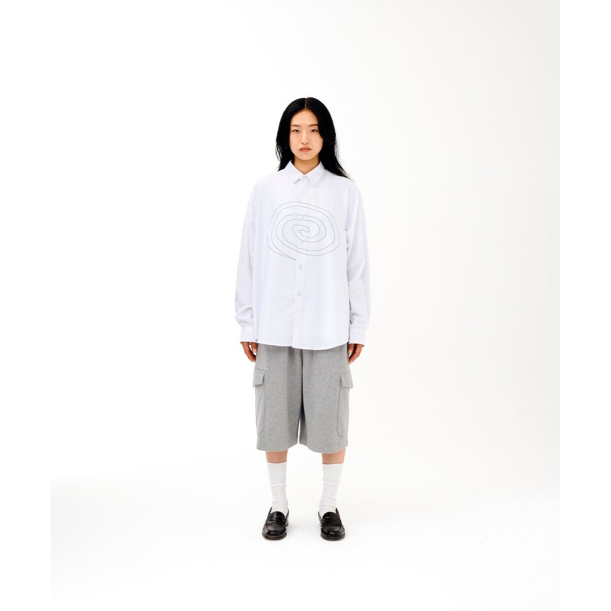 SOL soonerorlater / OUTLINE L/S SHIRT / WHITE |