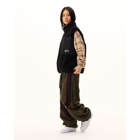 BoTT / FLEECE ZIP UP VEST / BLACK
