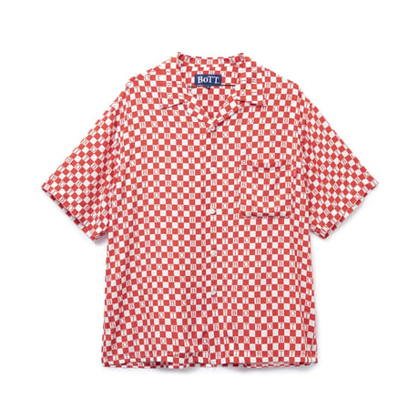 BoTT / CHECKERBOARD S/SL SHIRT / RED