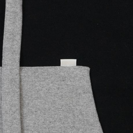 ON-AIR / HEAVY FLEECE BAJA HOODIE / BLACK x GREY HEATHER