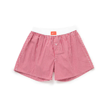 BoTT / GINGHAM BOXER / BLUE & RED