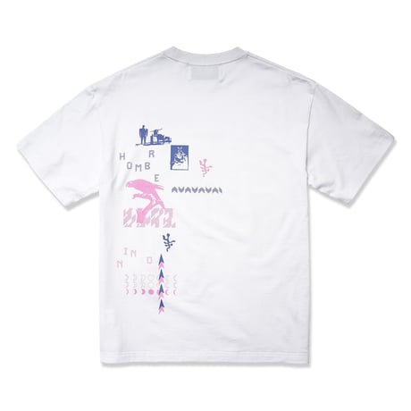 HOMBRE NINO / S/S PRINT TEE (CREATURE) / WHITE