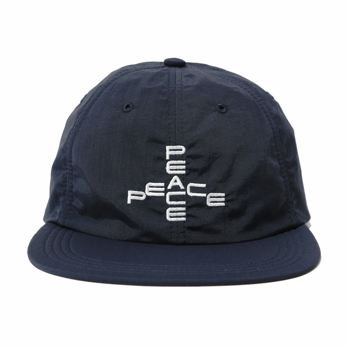 GARBAGE / SOFT BRIM 6 PANEL CAP (PEACE) / NAVY