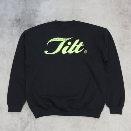 TILT / LEAF LOGO CREW SWEAT / BLACK