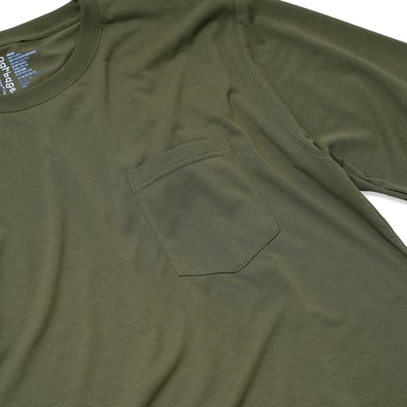 GARBAGE / POCKET LS TEE (L&P) / OLIVE (BLACK PRINT)