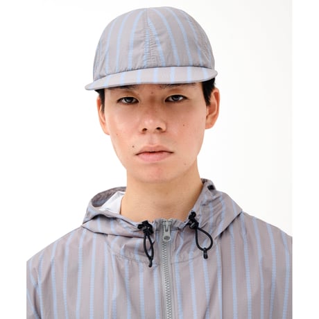 SOL soonerorlater / STRIPE NYLON SOFT CAP / GRAY