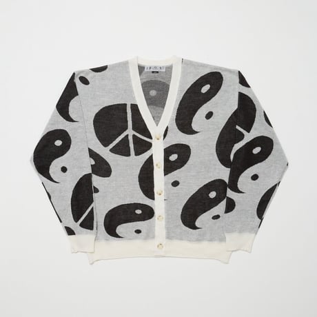 BAL / JACQUARD RAMIE CARDIGAN / WHITE