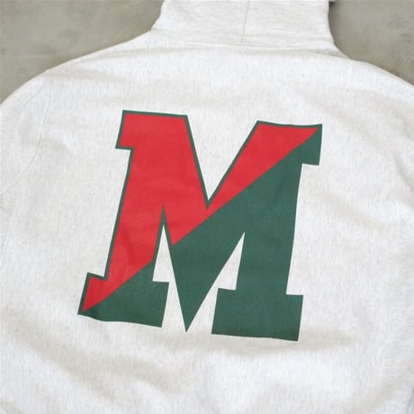 M.V.P. / COLLEGE M LOGO HOOD SWEAT / SILVER GRAY