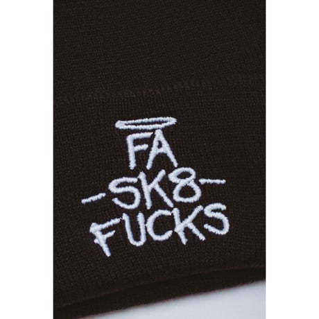 FUCKING AWESOME / FA SK8 FUCKS CUFF BEANIE / BLACK