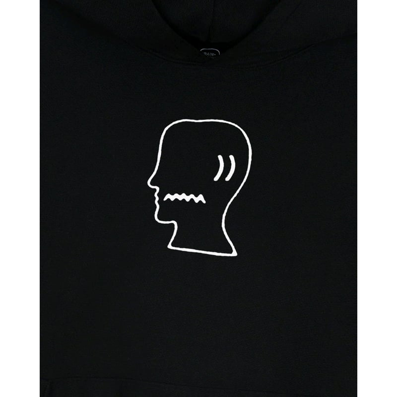 BRAIN DEAD / BRAIN DEAD LOGO HEAD HOODIE / BLAC