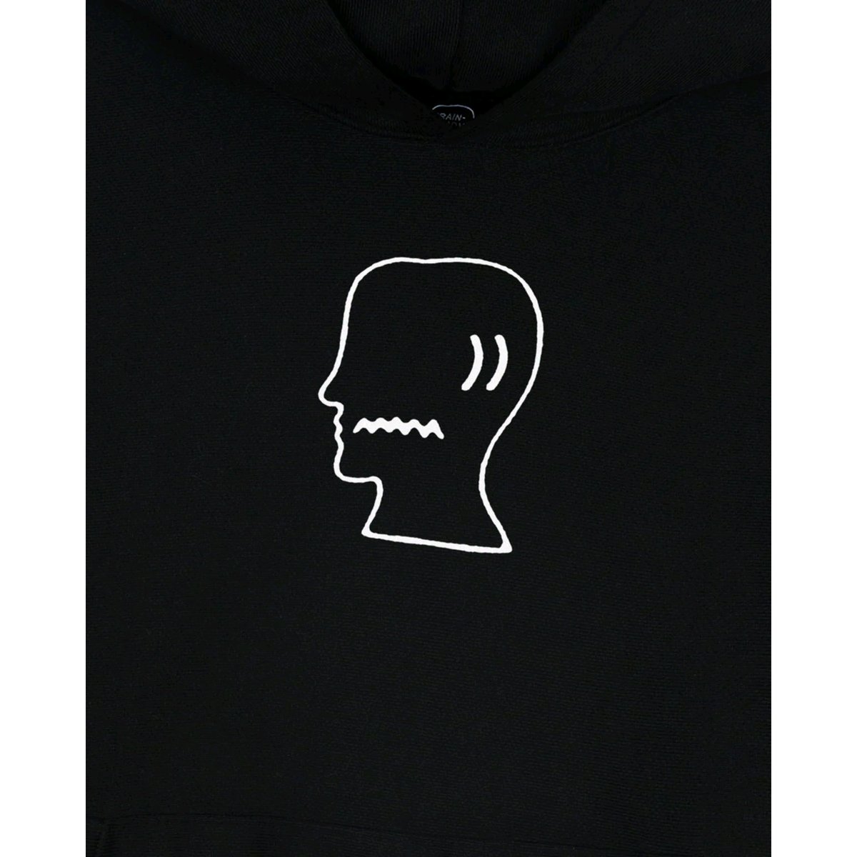 BRAIN DEAD / BRAIN DEAD LOGO HEAD HOODIE / BLAC