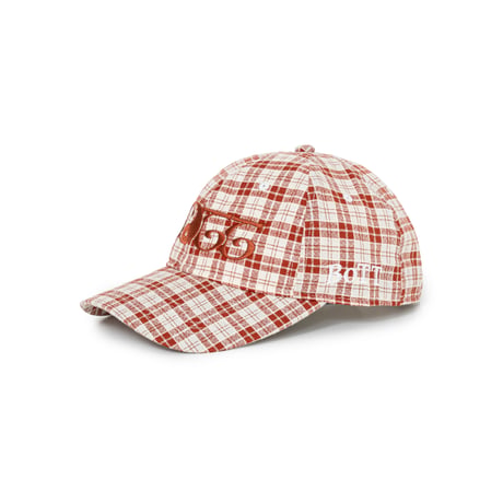 BoTT / 2Y PLAID 6-PANEL CAP / RED
