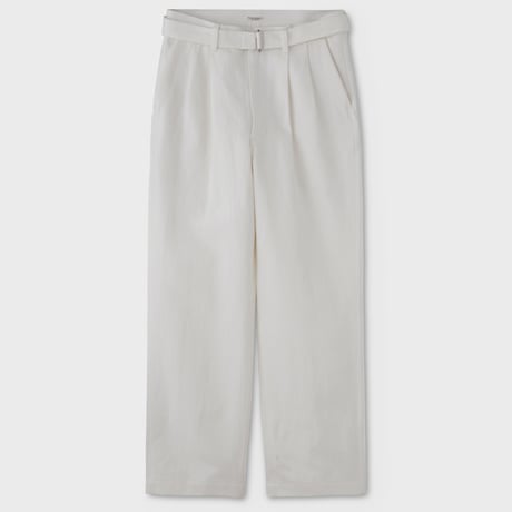 PHIGVEL MAKERS & Co. / C/P BELTED 2TUCK TROUSERS / OFF WHITE