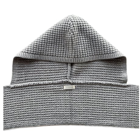 COMFORTABLE REASON / WAFFLE HOOD SCARF / GREY