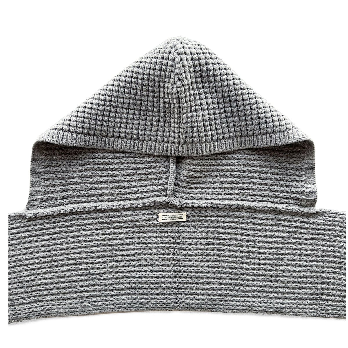 COMFORTABLE REASON / WAFFLE HOOD SCARF / GREY |