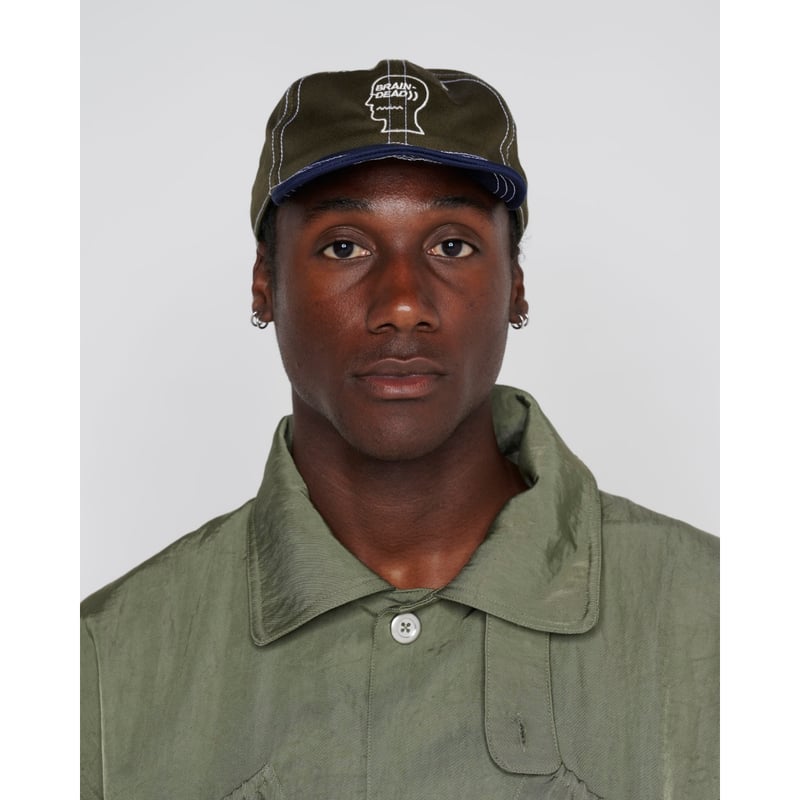 BRAIN DEAD キャップ カーキ/ネイビー