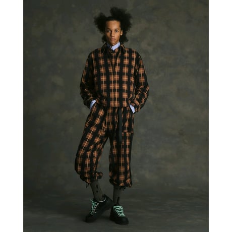 BAL / PLAID WIDE MOUNTAIN PANT / GRAY