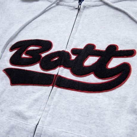 BoTT / SCRIPT LOGO ZIP HOODIE / ASH