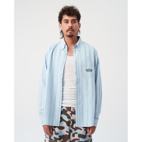 BoTT / LIGHTWEIGHT STRIPE SHIRT / LIGHT BLUE