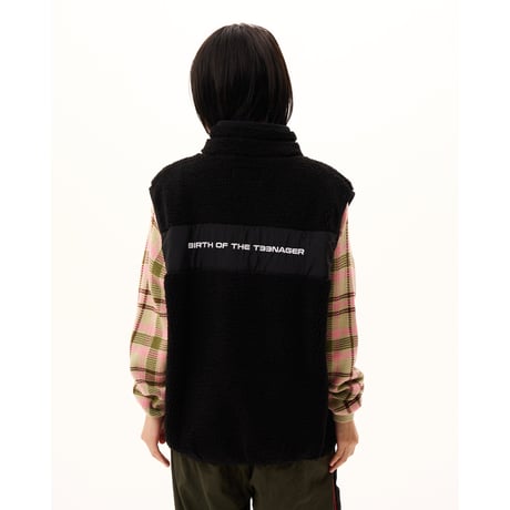 BoTT / FLEECE ZIP UP VEST / BLACK